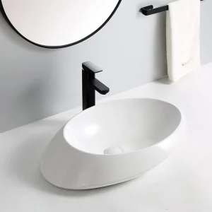 Sleek Solid Surface Undermount Bathroom Sink