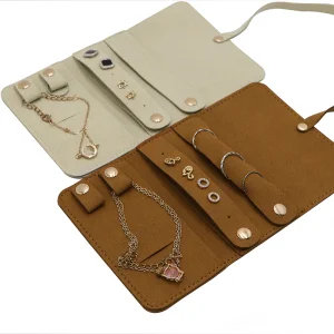 Microfiber Jewelry Pouch Portable Multi-Slot Bag