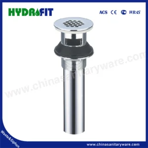 Factory Bathroom Kitchen Brass Zinc Stainless Steel Wash Basin Pop-up Click Clack Rotating Plug 1 1/4" 1 1/2" Chrome Brushed Overflow Drain Waste (BW3005)