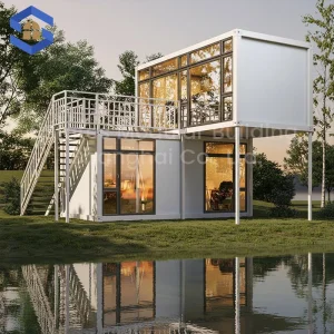 Modular Home Luxury 2-Storey Prefab Container Villa for Scenic Mountain Hideaway&Resort &amp; Residential Use