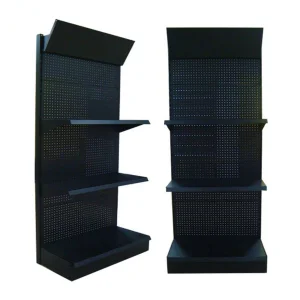 Metal Pegboard Display Rack with Hooks for Tools Hardware Store Free Standing Peg Board Stand