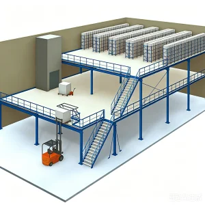 High Capacity Mezzanine Floor Heavy Duty Structural Steel Platform for Warehouse Storage