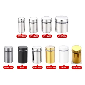 Hollow Flat Top Stainless Steel Glass Acrylic Sign Standoff Screws Fittings Hardware Spacer Fastener Advertising Nails