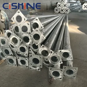 4m 5m 6m 7m 8m 9m Outdoor Customized Garden Steel Hot Dip Galvanized Octagonal Conical Lamp Solar Street Light Poles Post Price