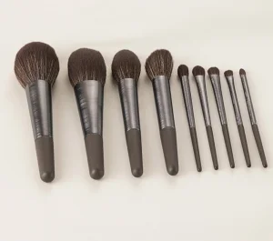 9 PCS High Quality Wooden Handle Face Professional Eyeshadow Makeup Brush Set