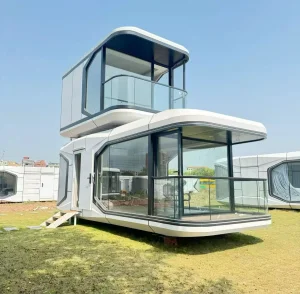 Luxury Prefabricated Steel Container House Hotel Modern Modular Intelligent System Breathable Weatherproof Travel Living
