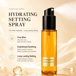 Custom Makeup Setting Spray OEM Manufacturing Fine-Mist Hydrating Long-Lasting Setting Spray Private Label