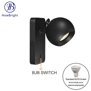 Track Wall Lamp Modern Decorative GU10 Fixture Aluminum Black White Adjustable Indoor Surface Mounted Ceiling Spot Light