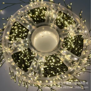 6m 50m 100m Luzes de Fada em Corda LED para Exterior e Interior à Prova d'Água Quente Branca Fios de Cobre Luzes de Árvore em Agrupamento 8 Modos Pisca-Pisca