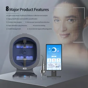 Kes 3D Smart Full Face Moisture Wrinkles Acne Scanner Skin Analyzer Machine For Skincare Facial AI Supports