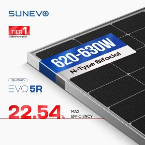 Sunevo Top 10 Powerful Compact PV Solar Panels 625W 630W 635W Bifacial Double Glass PV Module