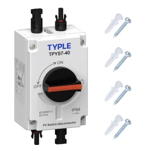 Solar DC Isolator Switch Photovoltaic DC Disconnect Switch 16A 32A 1200V With IP66 Waterproof Case Surface Mounted PV Isolator