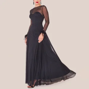 Autumn and Winter New Women's Sexy Perspective Dress