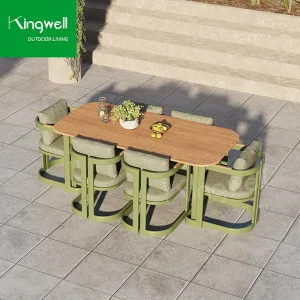 Bar Hotel Outdoor Aluminum Garden Tables and Chairs Patio Furniture Dining Set
