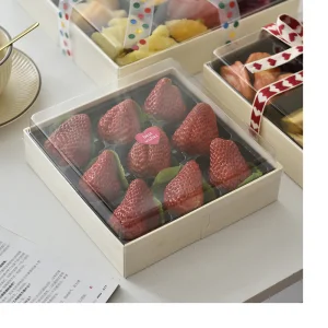 Wooden Transparent Window Food Fruit Box