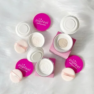POPFEEL Lightweight Loose Setting Powder Oil Control Waterproof Long-Lasting Moisturizing Conceals Blemishes Doesn't Cake All
