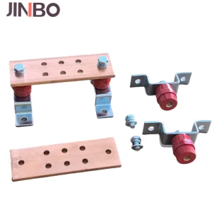Factory Outlet Ground Copper Busbar for Grounding System 6 Contact Nos in Two Rows