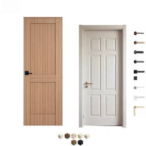 Factory Acoustic Wooden Fire Rated Door Interior Fireproof Wood Door for Hotel, Hospital, School, Apartment