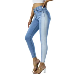 Custom High Waist Fashionable Slim Fit Stretchy Skinny Wholesale Denim Jeans for Women
