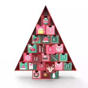 Calendário do Advento Noite de Jogo em Família 24 Caixa de Presente de Jogo de Tabuleiro e Cartas