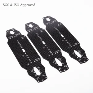 XC Carbon Fiber RC Chassis Plate 2.2mm Thick Lightweight Racing Upgrade Parts for 1:10 Scale Crawler