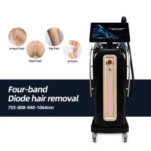 Professional 4 Wavelengths 808 Diode Laser Permanent Hair Removal Machine Tec Cooling Hair Loss Device Android System