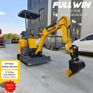 Narrow Body High Efficiency 1.2 Ton Zero Tail Swing Mini Excavator for Confined Spaces