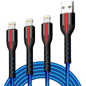 Durable Apple Mfi Certified USB to Lightning Cable USB-a Charging Wire Compatible with iPhone