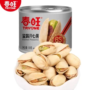 Pistache Torrado Padrão da UE EUA 120g Lata Personalizada Peso HACCP Halal Certificado ISO Fábrica de Snacks de Pistache
