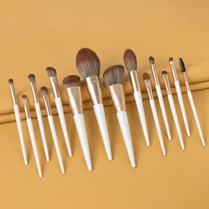PRO White Foundation Powder Blending Makeup Brushes Set