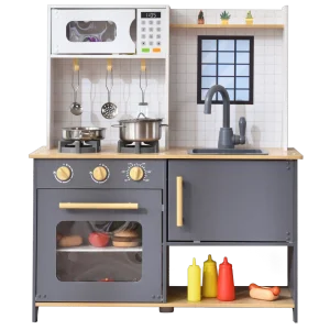 Gladswing Indoor Fun Activities Wooden Play Kitchen Set for Kids Pretend Toy Kitchen Girs and Boys Gift