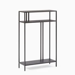 Profile Narrow Console Table Slim 2-Tier Metal Console Table for Entryway &amp; Living Room (Indoor)