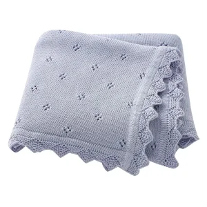 70x90 Custom Organic Cotton Security Swaddle Receiving Blanket Crochet Super Soft Knitted Blanket for Newborns