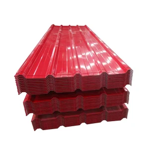 Red Panels Prepainted Corrugated Galvanized Steel Roofing Sheets