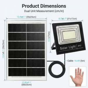 Wholesale Separated Solar Flood Lights Outdoor, LED Security Light with Solar Panel
