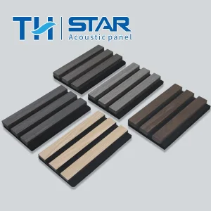 Wrapped Sound Proof Diffuser Absorbing Board Planks Booth Studio Wood Wall Slat Fabric Acoustic Panels