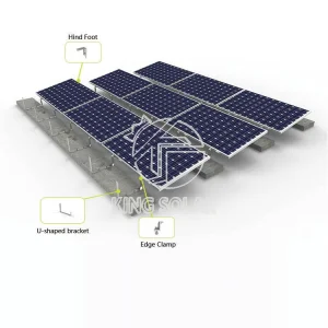 Wind Resistant Solar Ballasted Flat Roof Mounting System