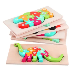 Hot Selling New Designs Wooden 3D Puzzles Montessori Game Toys Children Wood Jigsaw Puzzle Educational Toys