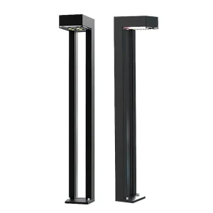 Dawn All-in-One Customized 300MM 600MM 800MM Solar LED Lawn Light Bollard IP65 for Gardens Hot Sale Aluminum Body