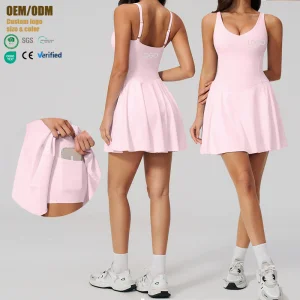 Yoga Sports Tennis Skirt Side Pocket Quick Dry Breathable Nylon Spandex for Running Fitness Golf Skirts Sets