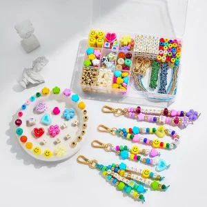 421PCS Beaded Keychain Making Kit