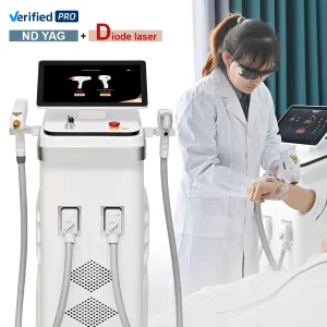 DFLASER Ice Titanium 4-in-1 Diode Laser Machine 755+808+940+1064nm Wavelengths TEC Cooling for Hair Tattoo Removal Skin