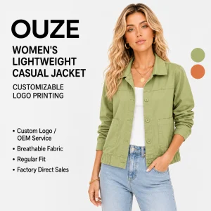 Petite Cropped Jacket Spring Fall Casual Wear