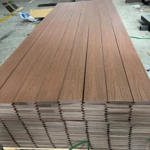 Outdoor Co-Extrusion WPC Wood Flooring Nature Fiber Composite Decking-Durable Fire-Retardant Recyclable for Commercial Patio Park Poolside