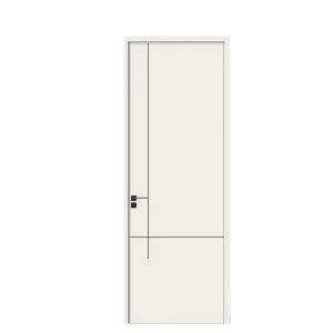Composite Wooden Interior Door Customized PVC/Wood Door for Home Villa Residential Grain