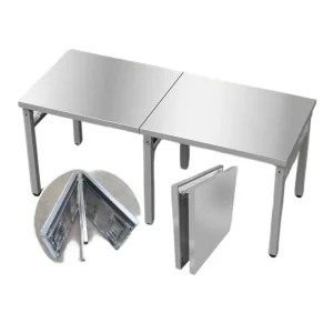 Folding Outdoor Wedding Event Party Rental Metal Iron Hotel Garden Dining Table