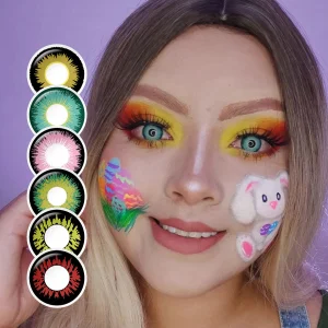 Free Sample Pseyeche Werewolf Contact Lenses Eye Cosplay Soft Lens Lentilles De Yeux Lentes De Contato
