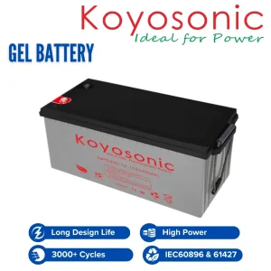 Koyosonic 200ah Battery Gel Battery Deep Cycle Battery with 3000 Cycles