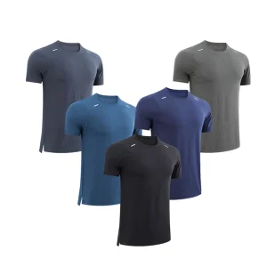 Custom Training Wear Men Running Polyester T Shirt Quick Dry Sweat Athletic Compression Gym Shirt Men Workout Sport T-shirt