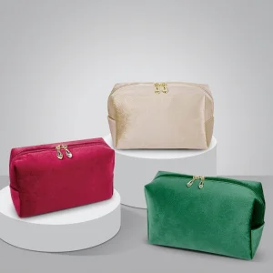 Retro Vintage Storage Bag for Makeup and Jewelry Zipper Travel Organizer Pouch Luxury Beauty Quality